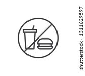 no junk food line icon. linear... | Shutterstock .eps vector #1311629597