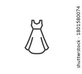 evening dress line icon. linear ... | Shutterstock .eps vector #1801580074