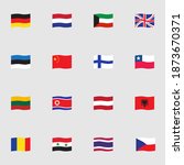 world flags collection  flat... | Shutterstock .eps vector #1873670371