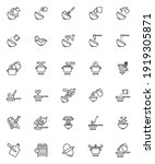 cooking instructions line icons ... | Shutterstock .eps vector #1919305871