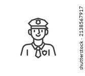 policeman line icon. linear... | Shutterstock .eps vector #2138567917