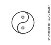 Yin And Yang Line Icon  Outline ...