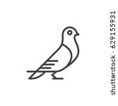 Carrier Pigeon Line Icon ...