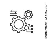 gear  settings line icon ... | Shutterstock .eps vector #655257817