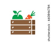 fruits and vegetables icon... | Shutterstock .eps vector #660846784