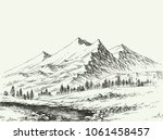 Mountains Landscape Sketch....