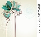 retro floral background | Shutterstock .eps vector #108236207