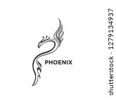 phoenix and letter p abstract.... | Shutterstock .eps vector #1279134937
