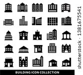 25 set of public building icon  ... | Shutterstock .eps vector #1381675541