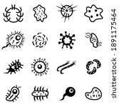 virus icon set  bacteria ... | Shutterstock .eps vector #1891175464
