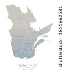 quebec map. a major city in the ... | Shutterstock .eps vector #1825662581