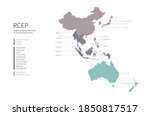 infographic of rcep... | Shutterstock .eps vector #1850817517