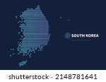 south korea map. horizontal bar ... | Shutterstock .eps vector #2148781641