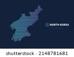 north korea map. horizontal bar ... | Shutterstock .eps vector #2148781681