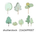 hand drawing tree illustration. ... | Shutterstock .eps vector #2162699007