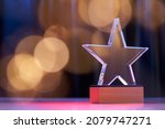 Star shape trophy with color...