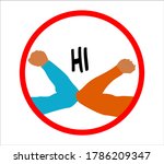 social distancing concept. safe ... | Shutterstock .eps vector #1786209347