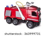 Red Fire Truck Toy Isolated On...