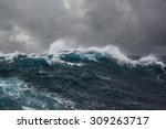 ocean wave in the indian ocean during storm