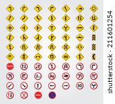 traffic symbols | Shutterstock .eps vector #211601254