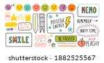 diary cute note elements. hand... | Shutterstock .eps vector #1882525567