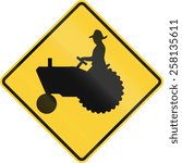 Us Road Warning Sign  Tractor...