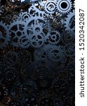 chaotic pattern of cogs and... | Shutterstock . vector #1520342087