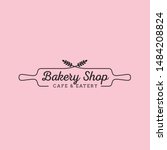 simple feminine bakery logo... | Shutterstock .eps vector #1484208824