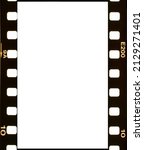 Small photo of empty 35 mm frames or border with white background
