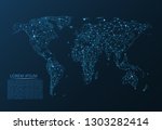 map of the world communication... | Shutterstock .eps vector #1303282414