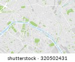 vector map of the city of paris | Shutterstock .eps vector #320502431