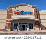 Small photo of North Bergen, New Jersey, USA - February 4, 2023: Exterior of PetSmart at the Tonnelle Commons shopping center