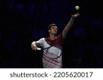 Small photo of September 23, 2022 - Les Arenes de Metz, Metz, France, Moselle Open - Poland’s 2nd seed Hubert Hurkacz defeated France’s Arthur Rinderknech in the Quarterfinal