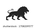 lion icon. isolated vector... | Shutterstock .eps vector #1708209577