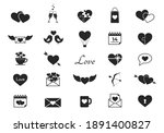 valentines day icon set. heart  ... | Shutterstock .eps vector #1891400827
