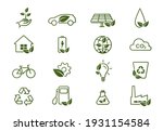 eco line icon set. environment  ... | Shutterstock .eps vector #1931154584