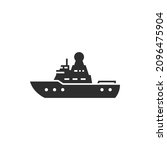 research ship icon. scientific... | Shutterstock .eps vector #2096475904
