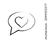 hand drawn love message. chat... | Shutterstock .eps vector #2099352577