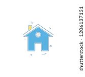 home house icon vector design  | Shutterstock .eps vector #1206137131