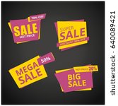 limited offer mega sale banner. ... | Shutterstock .eps vector #640089421
