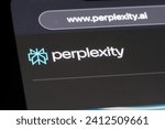 Small photo of Shanghai,China-Jan.11th 2024: Perplexity AI company brand logo on website