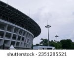 Small photo of Jakarta, Indonesia - June 5, 2023: Gelora Bung Karno Main Stadium located at the center of the Gelora Bung Karno Sports Complex