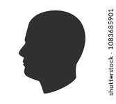 silhouette of male head  man... | Shutterstock .eps vector #1083685901