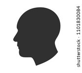 silhouette of male head  man... | Shutterstock . vector #1101830084