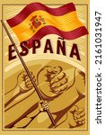 Flag Of Spain Poster Vector...
