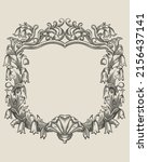 vintage baroque victorian frame ... | Shutterstock .eps vector #2156437141