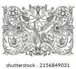 vintage baroque floral frame... | Shutterstock .eps vector #2156849031