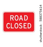 Vector Road Closed Sign