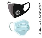  masks with flat designs.... | Shutterstock .eps vector #1688669947
