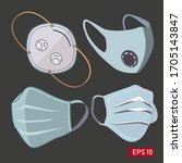 respiratory protective mask... | Shutterstock .eps vector #1705143847